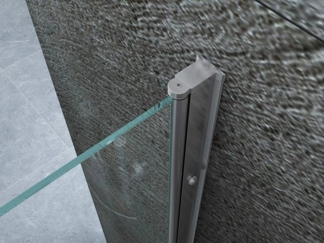 Porta doccia frameless con apertura saloon in Cristallo 8 MM - Misura: 90 x h195 (AdattabilitÃ  87-91 cm) 
