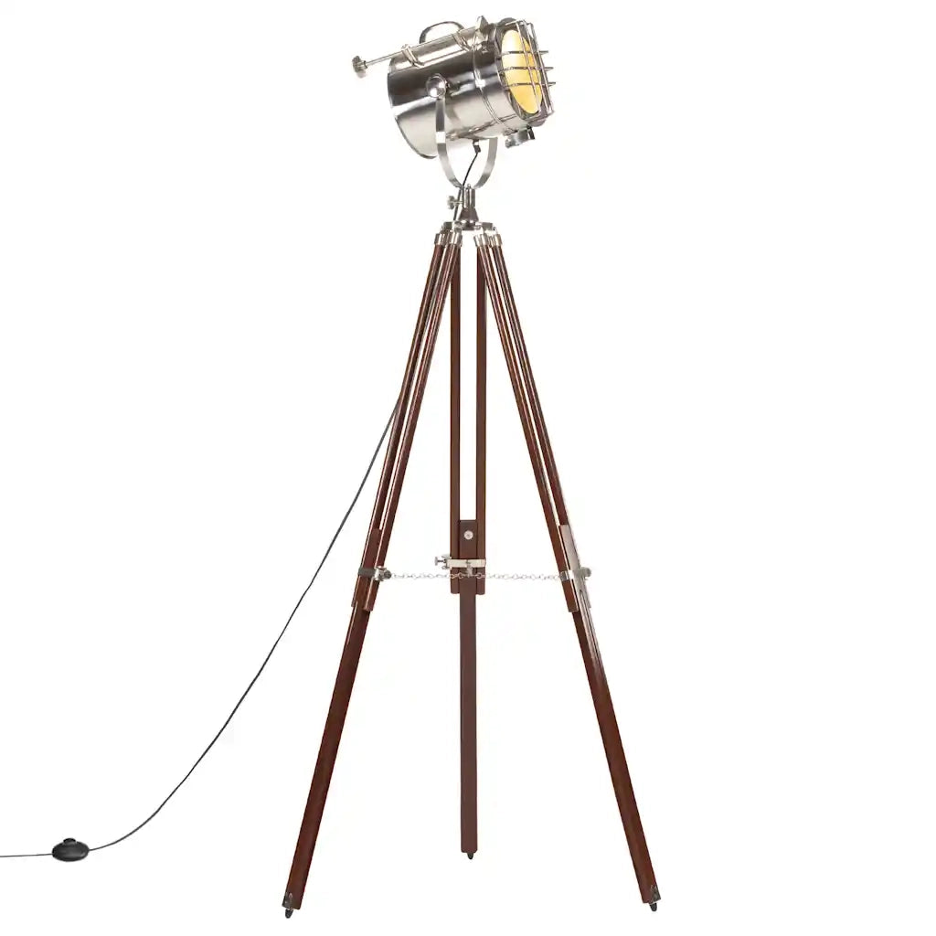 Lampada a Treppiede a Pavimento Legno Massello di Mango 180 cm     cod mxl 61604