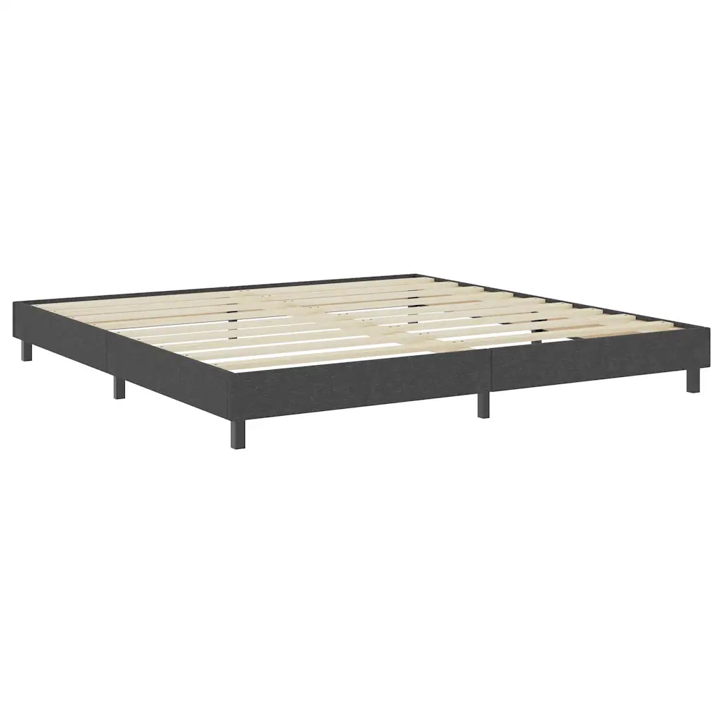 Letto a Molle Grigio in Tessuto 200x200 cm 287459