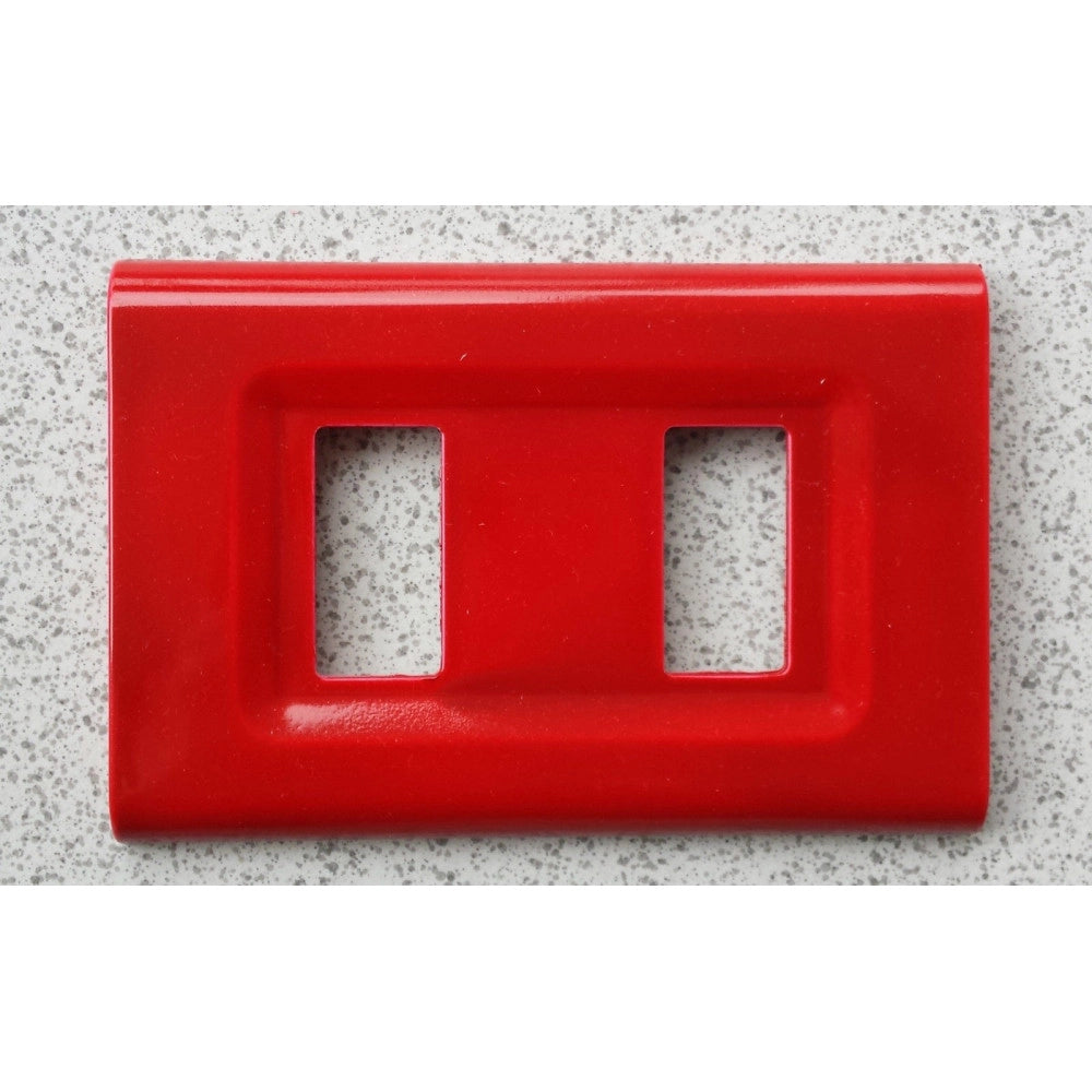 Trade Shop - Placchette Placche In Abs Serie Magic Elite Bticino Compatibili Color Copriprese - Rosso -2 Fori     -