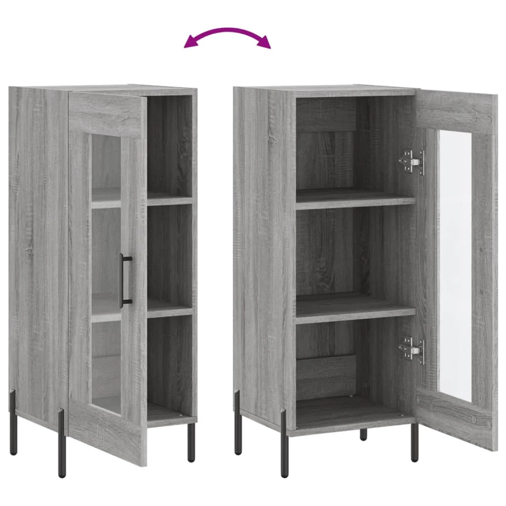 Buffet credenza cassettiera mobiletto mobile contenitore organizer cucina soggiorno Sonoma 34,5 x 34 x 90 cm legno ingegnerizzato grigio 02_0036302