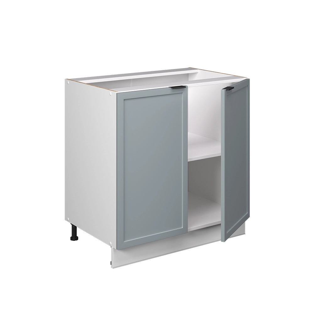 Mobile lavello cucina Fame-Line Blu-grigio chiaro/Bianco 80 cm con ripiano, PL Marmo Vicco