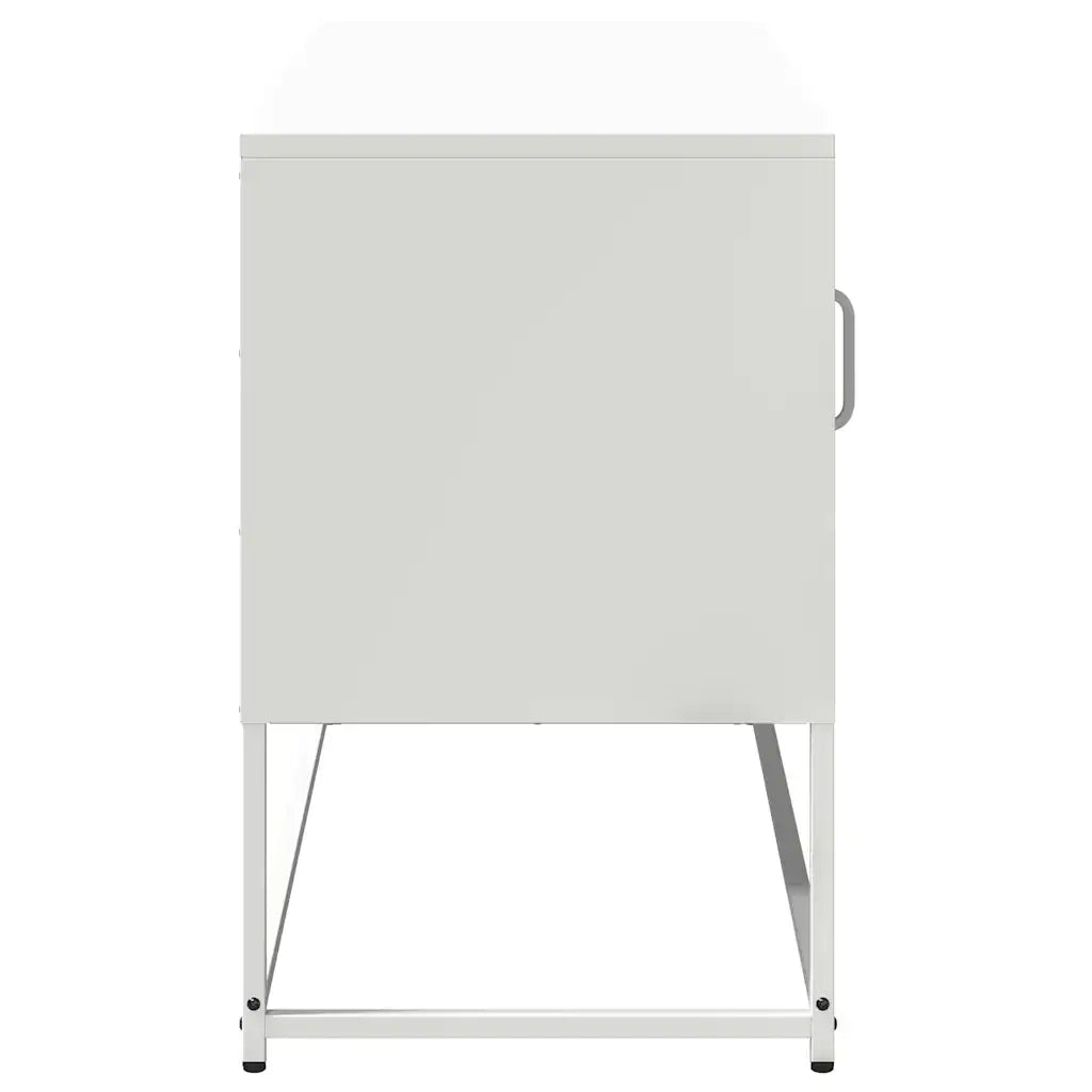 vidaXL Mobile TV Bianco 100,5x39x60,5 cm in Acciaio
