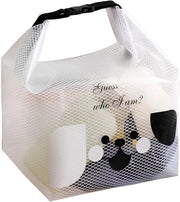 Borsa cosmetica, Impermeabile trasparente borsa per bagno per famiglie con rete per sabbia e giocattoli, sacchetto per bagno in plastica con maniglia per uso quotidiano per viaggi, vacanze e mare.
