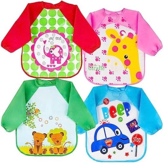 Set di Cuscini per Bambini, Impermeabili, 4 pezzi, 6 mesi - 3 anni, Disegni Carini