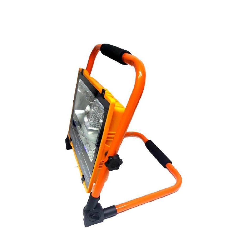 Trade Shop - Faro Di Emergenza Lavoro A Led 100 W Ricaricabile Pannello Solare Staffa Ab-t27 -