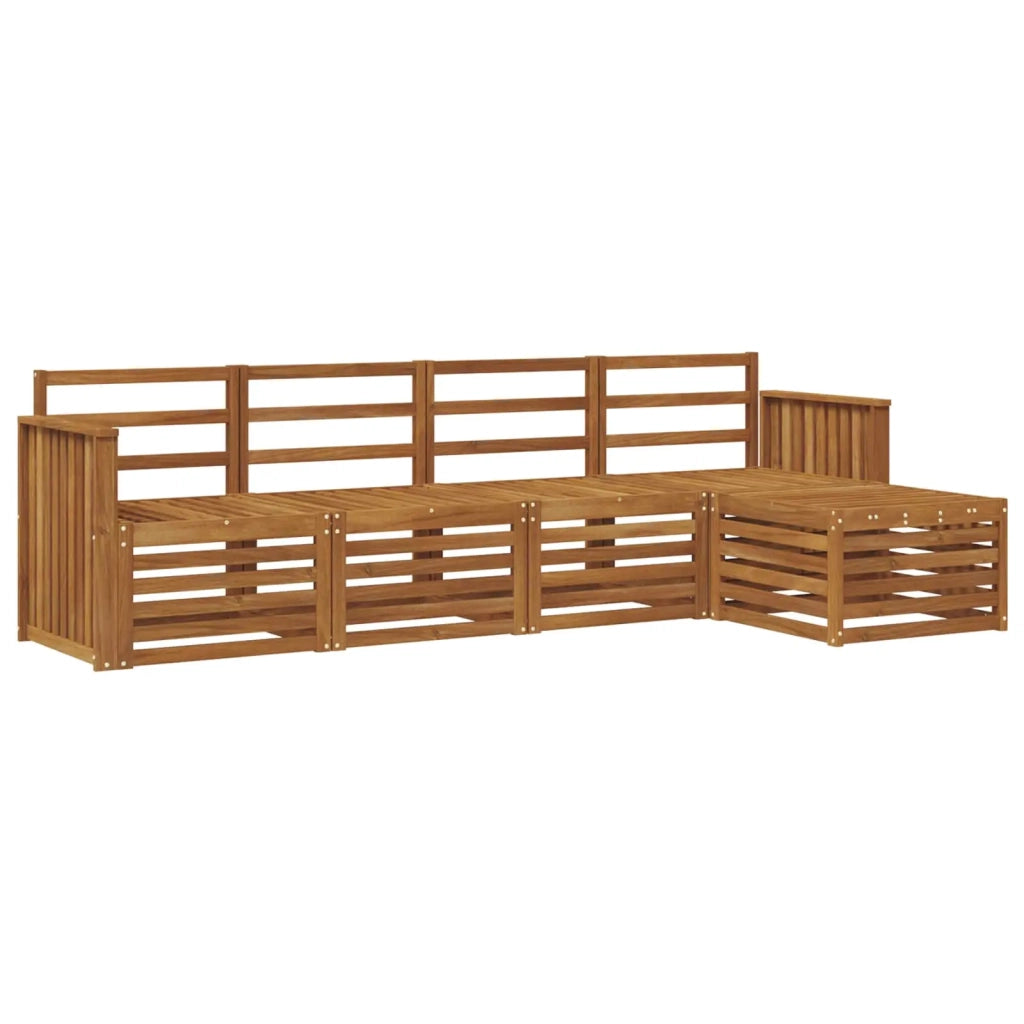 Set divani 5 pcs Naturale Legno di Acacia Massello 3374644