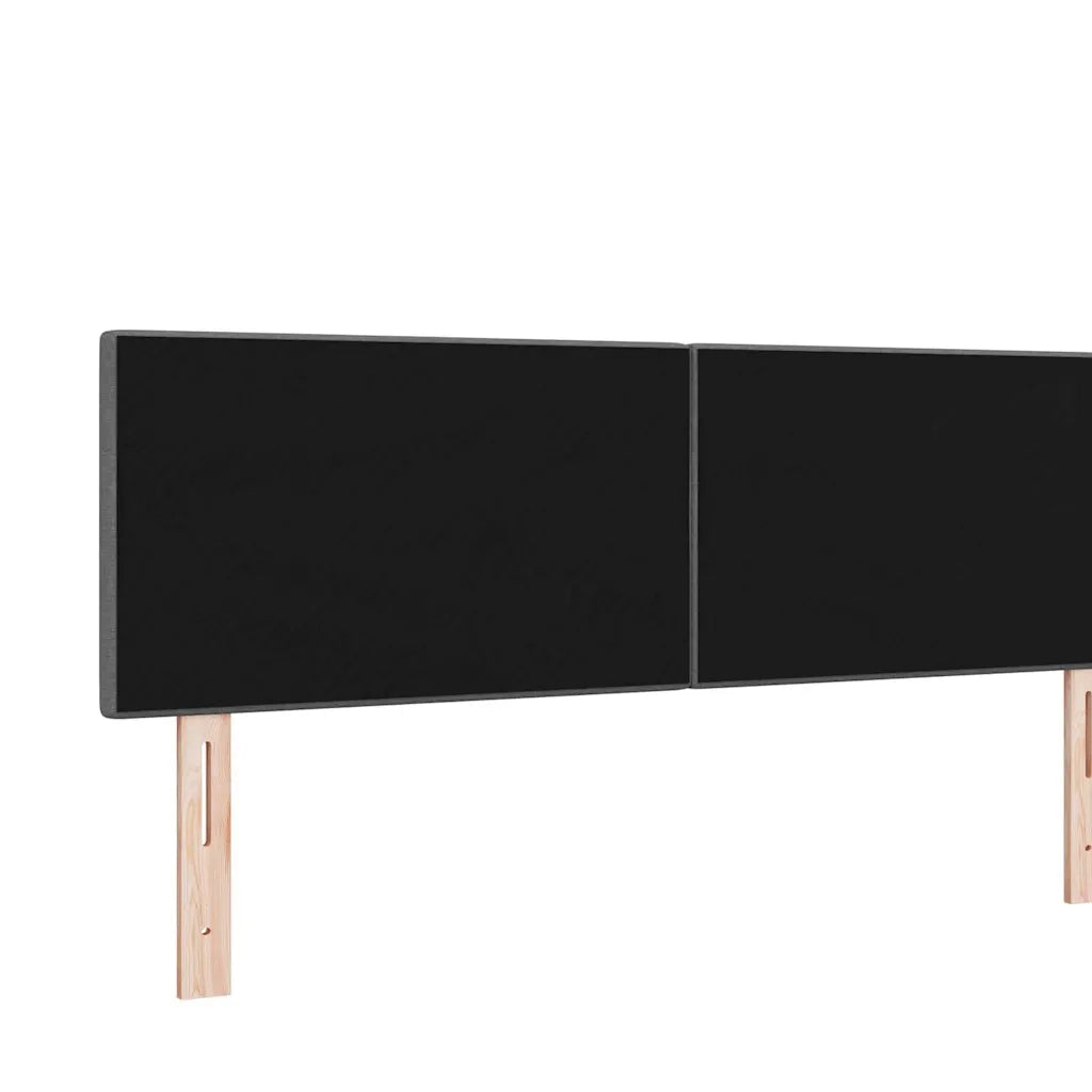 Testiera LED con strisce LED Grigio scuro 160 cm Tessuto 3338136