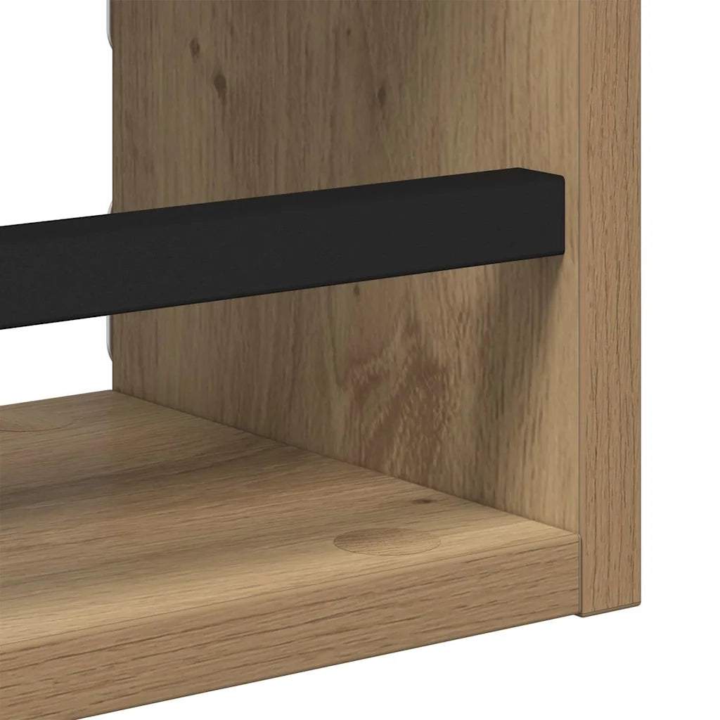 Set mensole da parete 3 pcs Rovere artigianale 40x16x14cm 882788