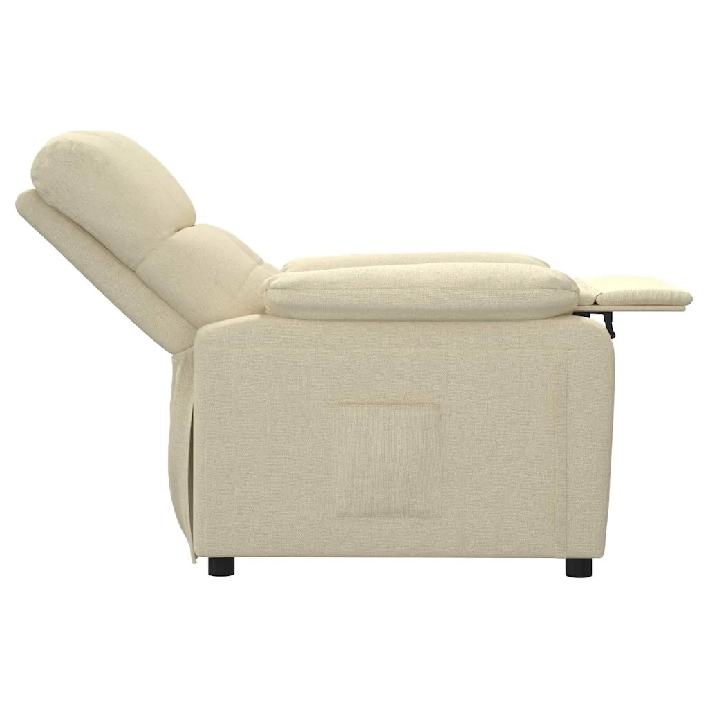 Divano Sedia-Poltrona Reclinabile in Tessuto Crema 376730