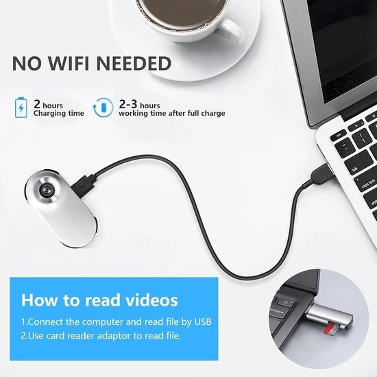 Custodia per animali con camera 1080P, adattabile per registrazione video, piccola telecamera di movimento, adatta per accessori per animali, senza funzione Wi-Fi