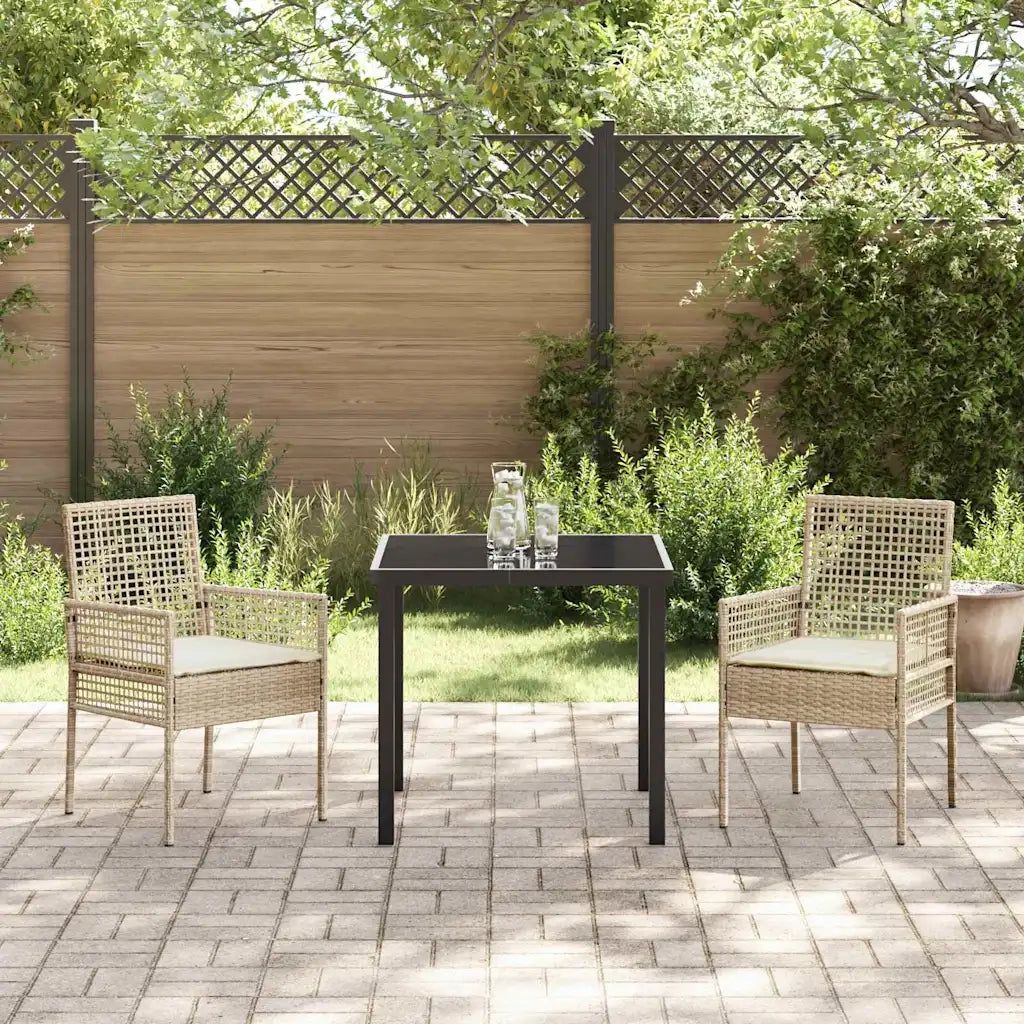 Sedia da Giardino 2 pz | Sedie da Esterno Beige 55 x 53 x 85 cm polyrattan