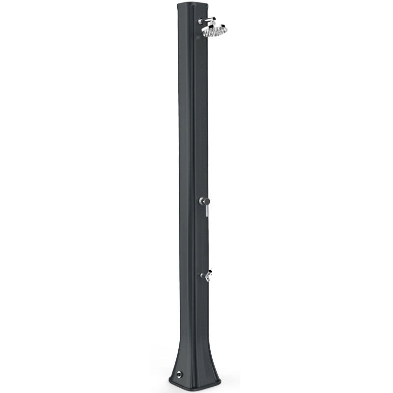 Doccia solare da giardino BIG HAPPY FIVE 40 LITRI in polietilene, con lavapiedi - Doccia Solare Da Giardino Big Happy Five 40 Litri In Polietilene, Con Lavapiedi Colore Antracite