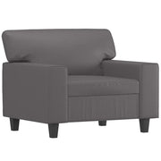 Poltrona | Sedia Relax Grigia 60 cm in Similpelle