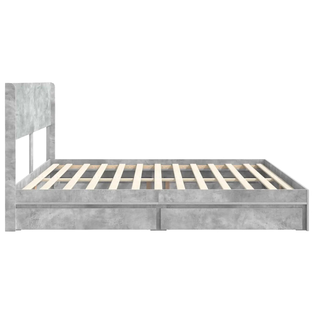 Struttura del letto con stoccaggio e testata 3 pcs 3414356