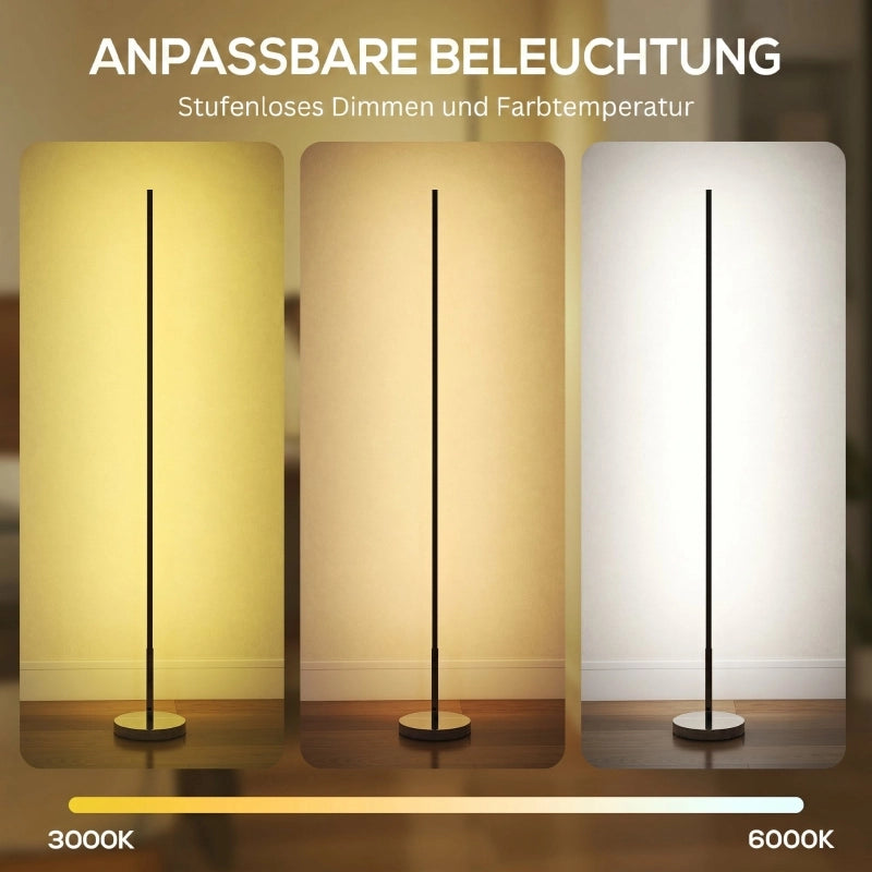 Lampada da terra a LED per soggiorno con temperatura di colore regolabile, adatta anche per camera da letto e ufficio, 20 x 20 x 150 cm