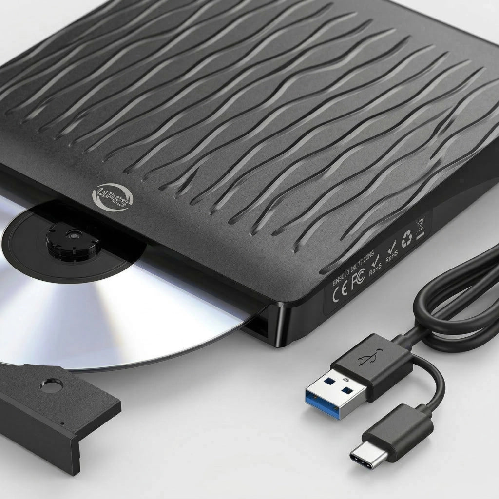 MASTERIZZATORE PER CD DVD DA ESTERNO USB PORTATILE ULTRASOTTILE PER PC AS-08132
