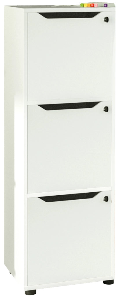 Libreria casellario in melaminico con 3 caselle ad ante cm. 41x40x121,6h