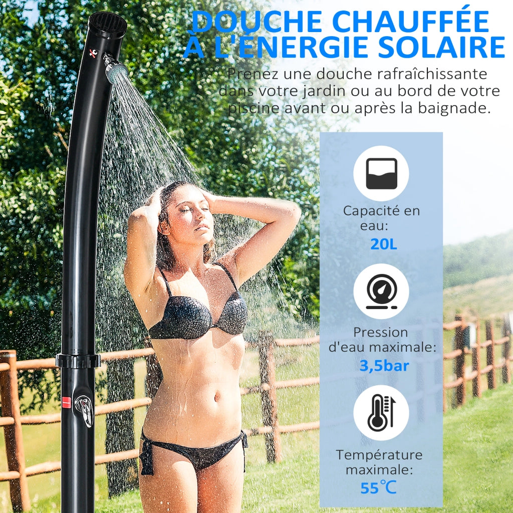 Doccia Solare da Giardino 20 Litri ¨C zephmum ¨C Nero