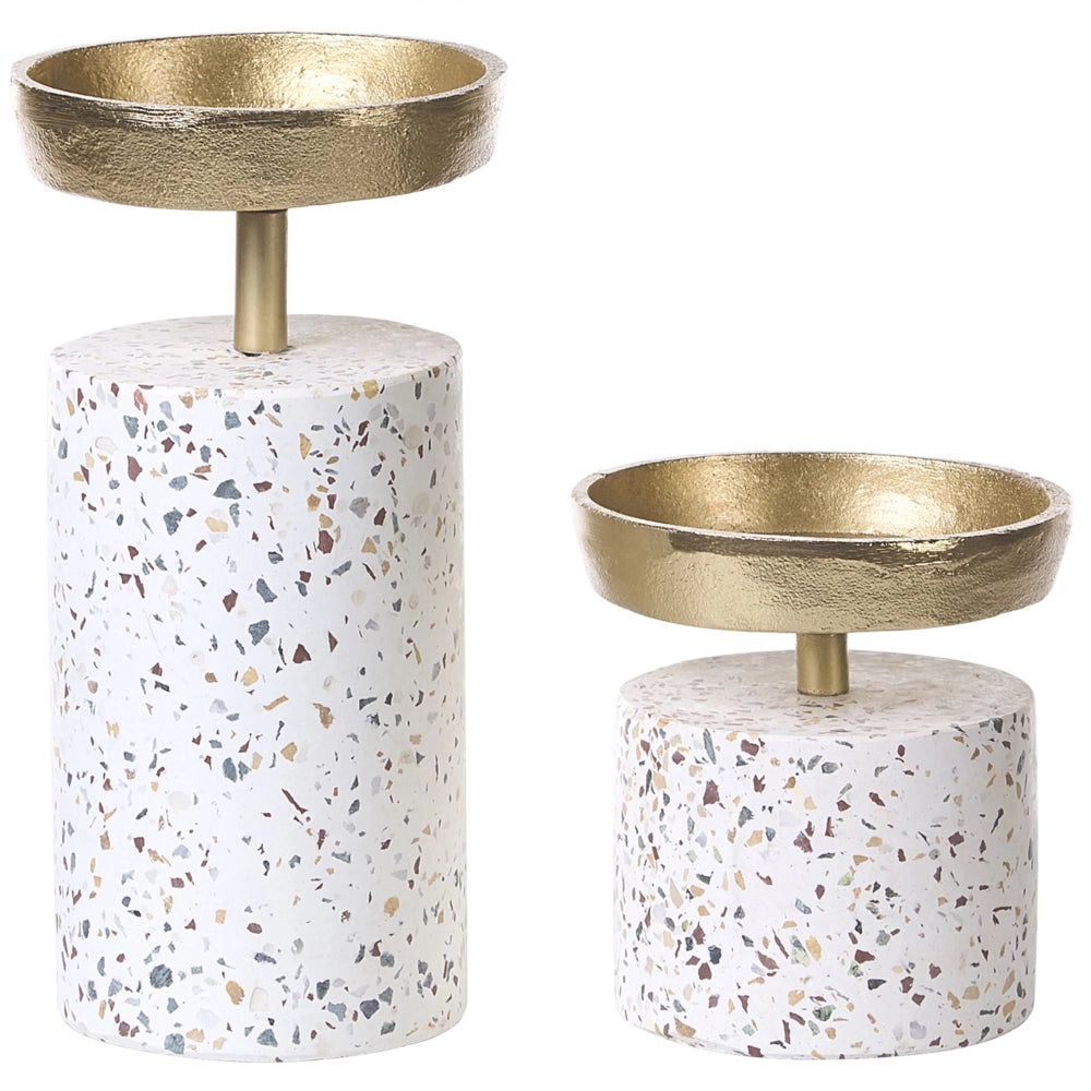 Portacandele in metallo oro Glamour Pezzo d'accento Decorazione Centrotavola