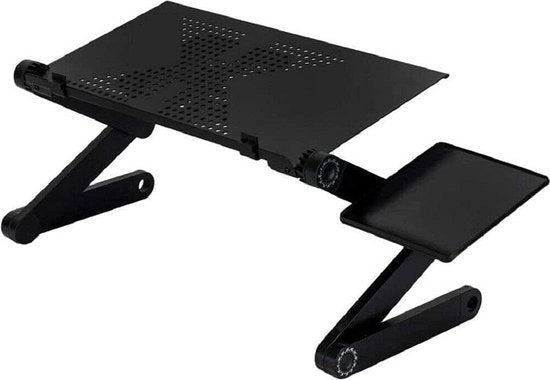 Sostegno laptop ergonomico con fori di aerazione e livelli pieghevoli - nero