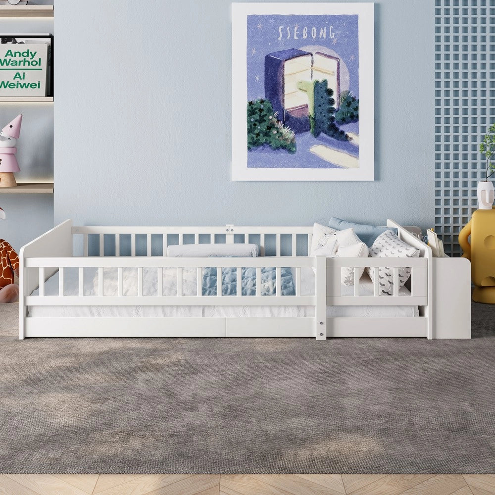 Letto Singolo per Bambini in Legno di Pino ¨C MINIMAL ¨C Bianco 90x200 senza materasso