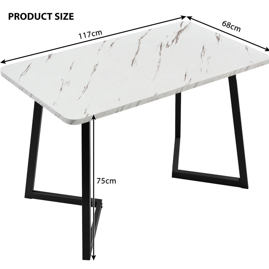 Set tavolo e sedie 117x68 cm; moderno; MDF; grigio