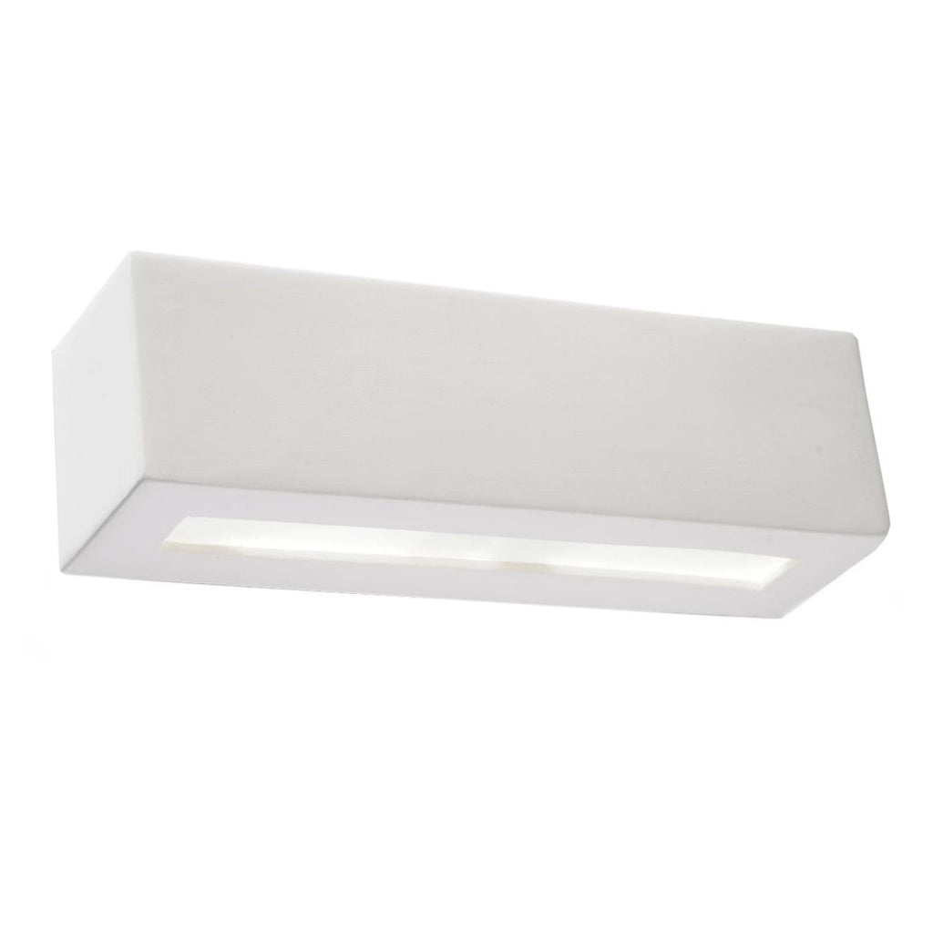 Applique ceramica bianca POLARO Pure Lume E27 dimmer