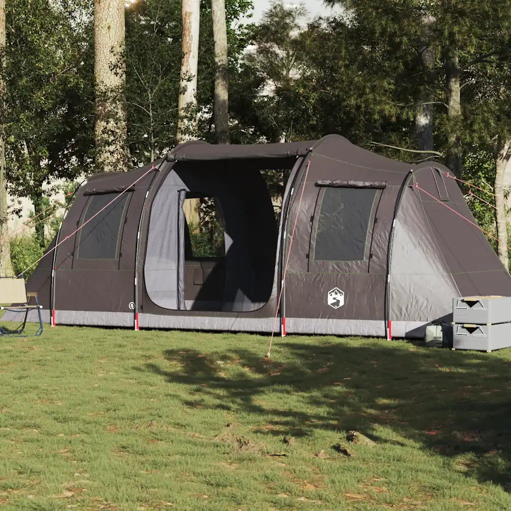 Tenda da Campeggio a Tunnel per 4 Persone Marrone Impermeabile 4009414