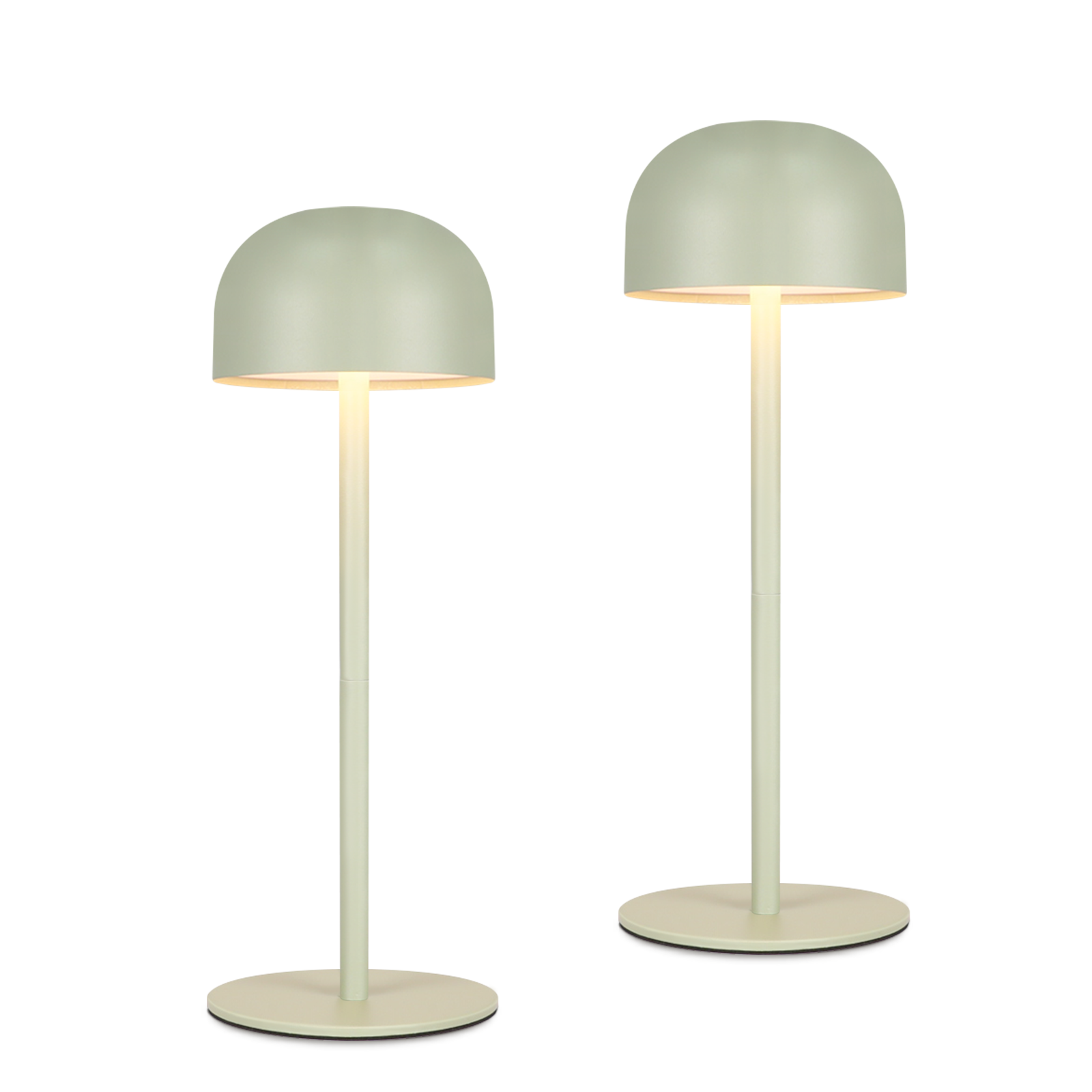 ZMH Lampada da tavolo LED set 2 pezzi verde wireless dimmerabile 3 temperature per camera letto soggiorno