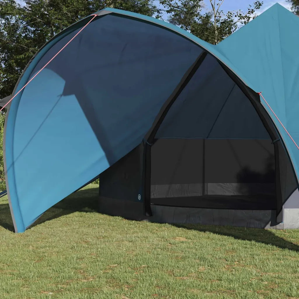 Tenda Teepee per 7 persone-Tenda da campeggio Blu e Grigio 600 x 600 x 347 cm
