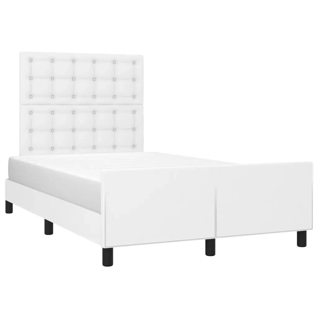 Giroletto con Testiera Bianco 120x200 cm in Similpelle cod mxl 64210