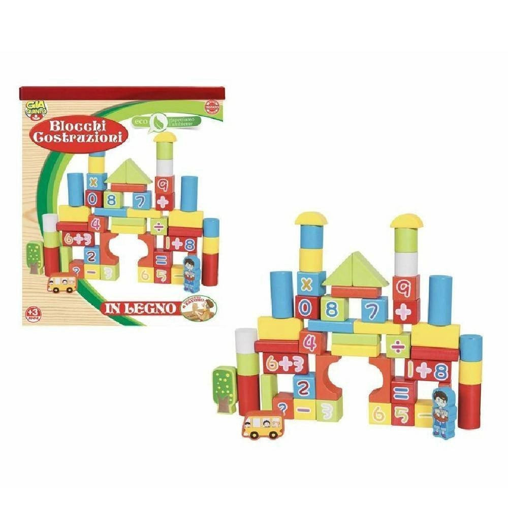 Trade Shop - Blocco Costruzioni In Legno Giocattolo Gioco Educativo Per Bambini +3 Anni -