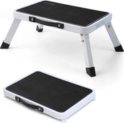 Scala a piattaforma fino a 150 kg - piattaforma di accesso per camper - lavaggio auto - cucina - bagno - bianca