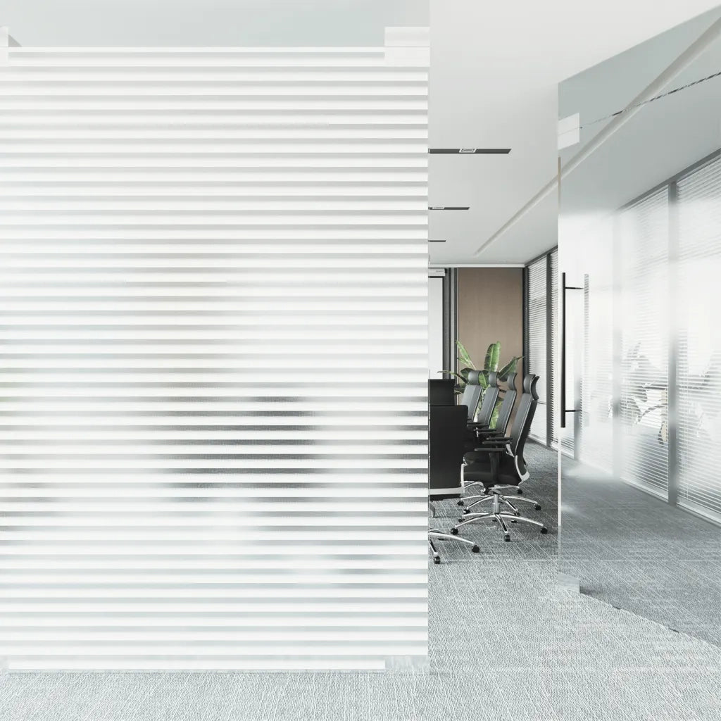 Pellicola per Finestra Smerigliata Motivo a Righe 60x500 cm PVC 155845