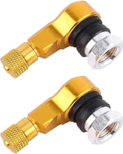 Valvola di scarico 2 pezzi 113 mm universale per motocicli - lega di alluminio - valvola di scarico - dorato.