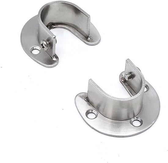 Supporto per appendiabiti in acciaio inossidabile - fissaggio - appendiabiti - sospensione - abbigliamento - supporto per appendiabiti - 25 mm, 2 pezzi