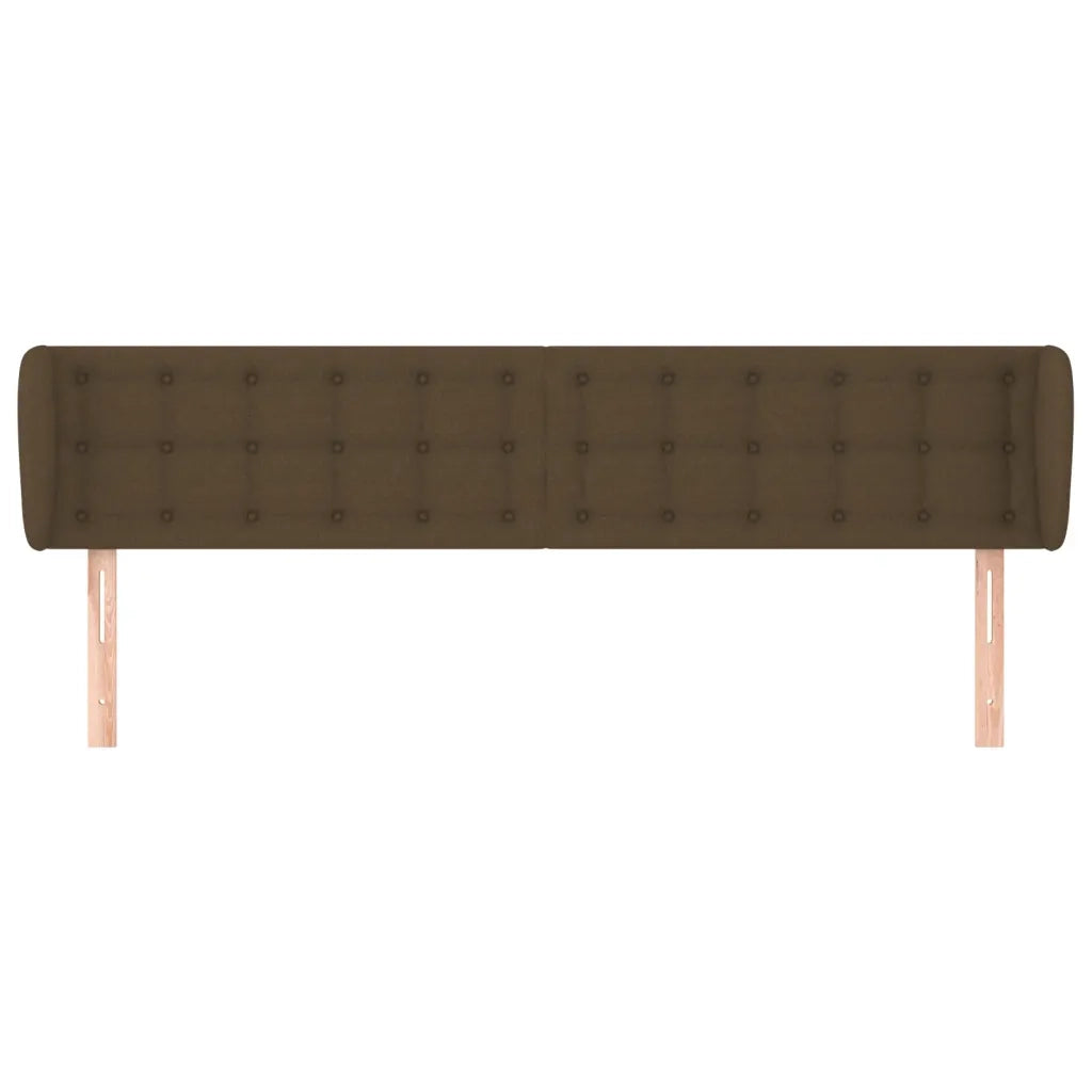 Testiera ad Orecchio Marrone Scuro 183x23x78/88 cm in Tessuto 3117595
