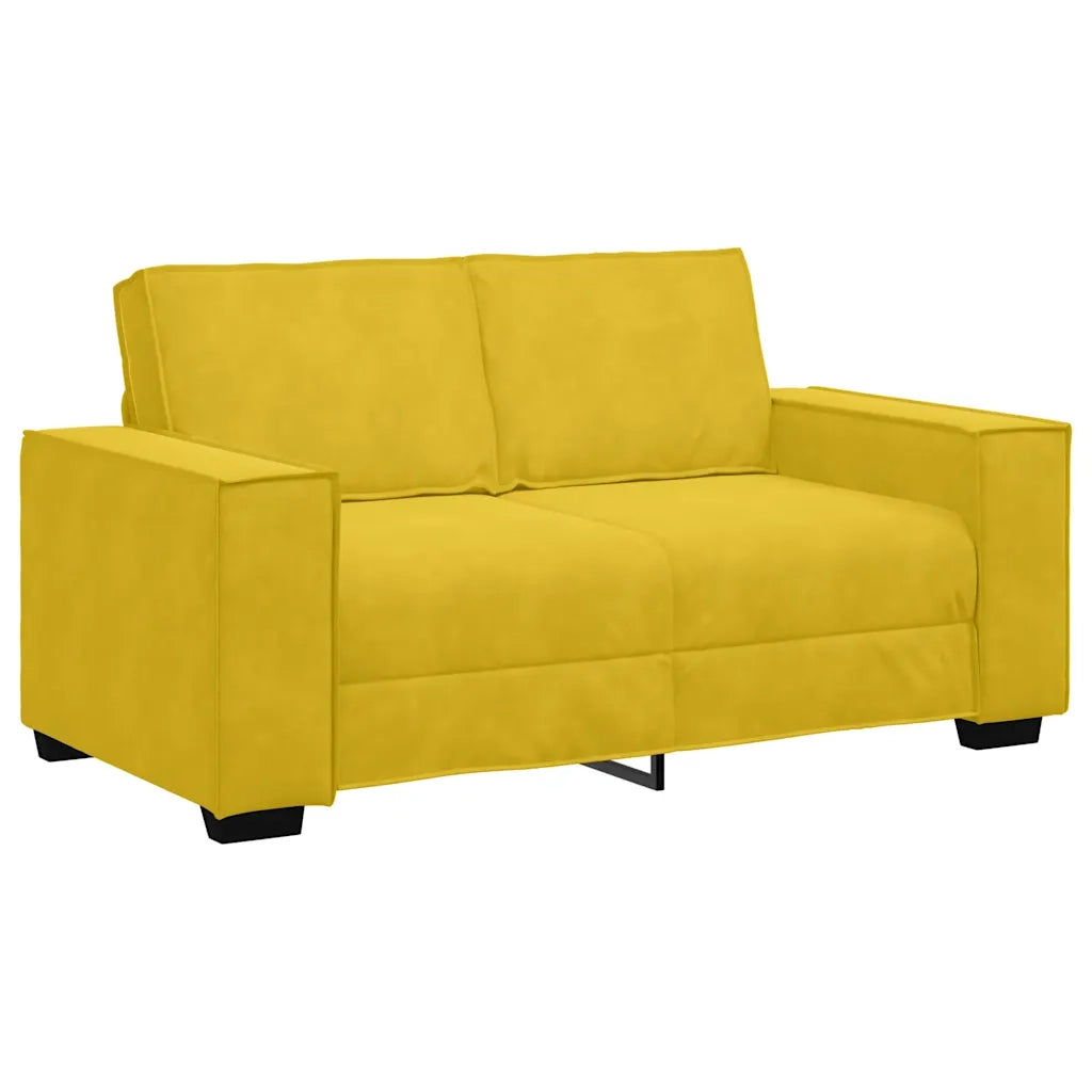 Divano a 2 Posti giallo 160x78x84 cm in Velluto 4105016