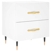 Comodino | Armadio da Notte | Mobiletto da notte Bianco 40x35x47,5 cm in Legno Multistrato