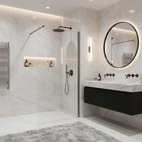 Parete Doccia Rea Flexi Transparent / Titan 110