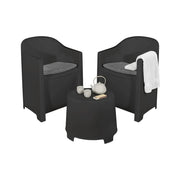Salottino Outdoor Artax, set Salotto da Esterno 2 Posti Made in Italy, Nero Antracite