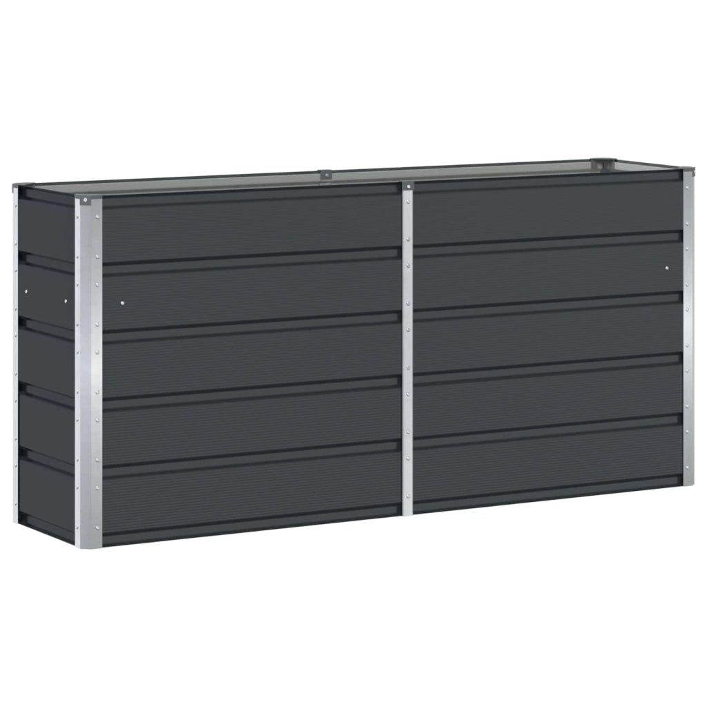 Fioriera moderna e versatile per interni ed esterni 160 x 40 x 75 cm acciaio antracite 02_0059220