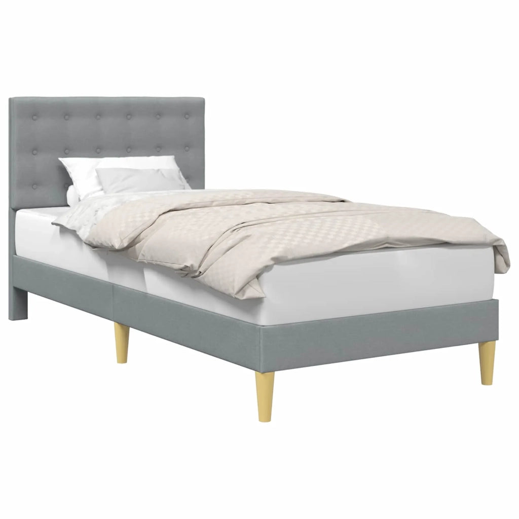 Struttura del letto Grigio Chiaro 80 x 200 cm Tessuto