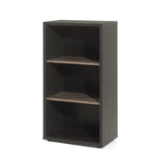 Biblioteca da scrivania SOON – Mobile con 2 ripiani – Rovere invecchiato e nero – L60 x H112 x P40 cm