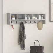Appendiabiti a muro Grigio cemento 100 x 16 x 26 cm 874326