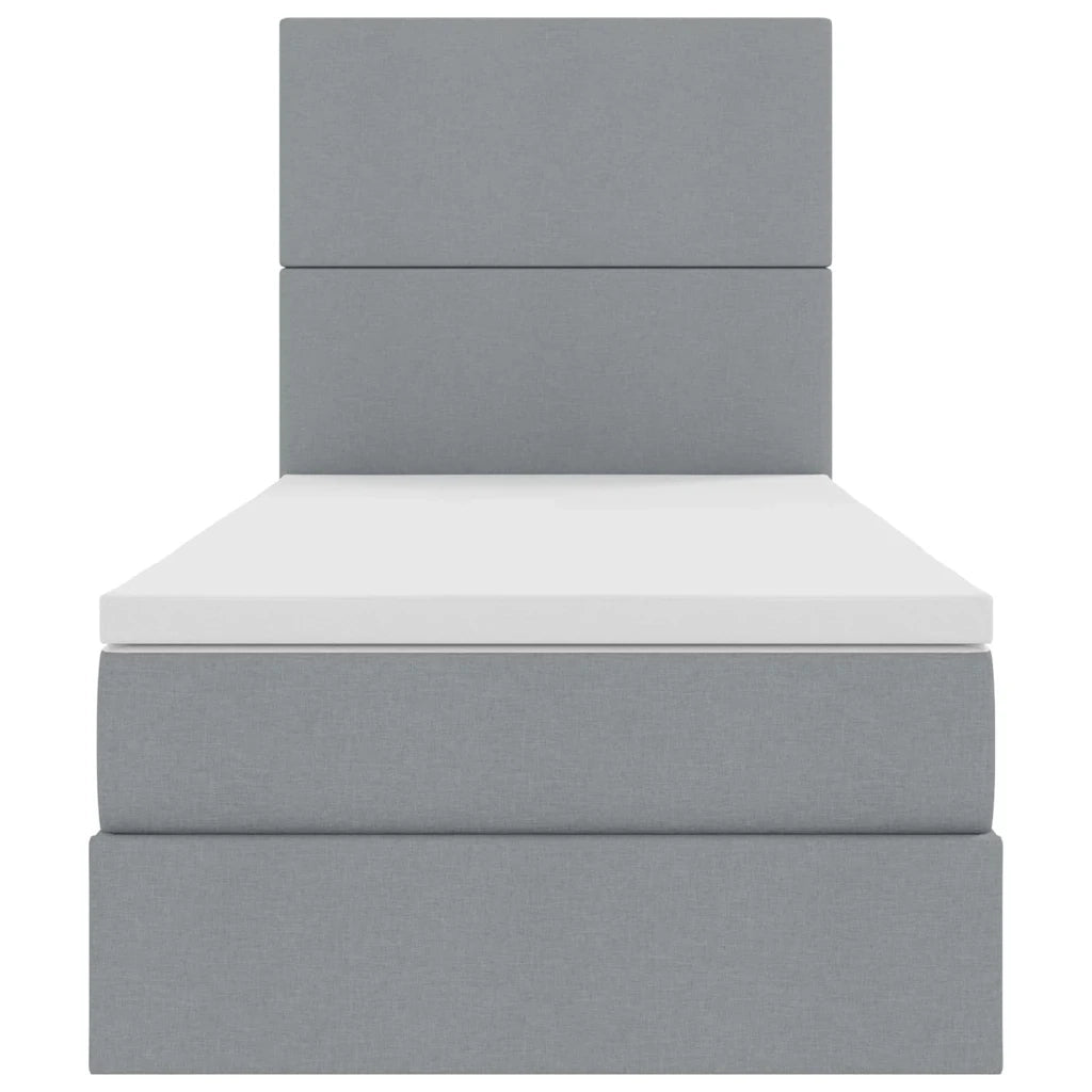 Letto con contenitore e materasso Grigio chiaro 90 x 190 cm 3371685