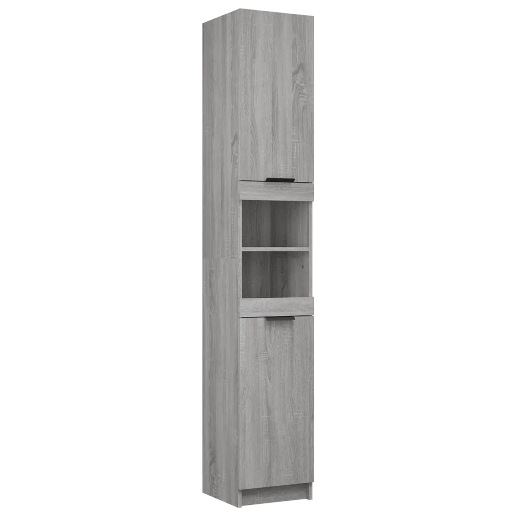 Set Mobili da Bagno 5 pz Grigio Sonoma in Legno Multistrato 3115858