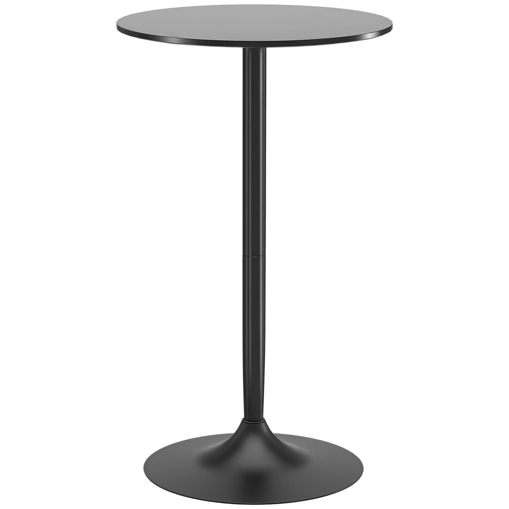 Tavolo da bar rotondo ¨C zephmum ¨C nero, acciaio, 90x90x110