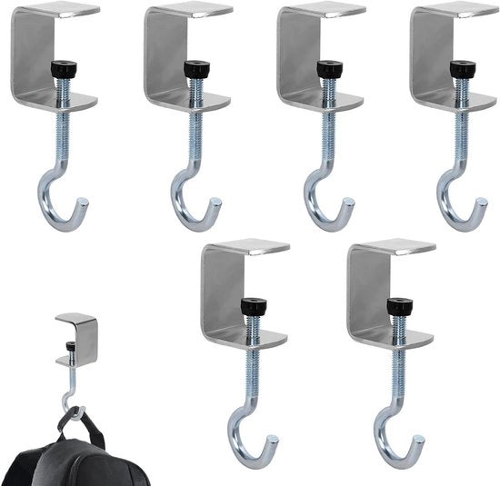Supporto per Borsa da Ufficio - 6 pezzi - Maniglia per Borsa da Ufficio Regolabile - Gravità di Chiusura per Supporto per Borse da Ufficio - Raccogliere Cappelli e Telefoni Cellulari